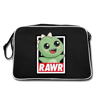 Dinosaure Rawr - Sac Retro - noir/blanc - Dos