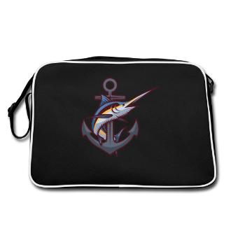 Poisson ancré - Sac Retro - noir/blanc - Dos