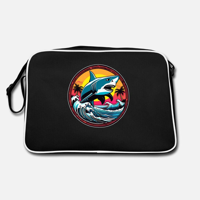 requin - Sac Retro - noir/blanc