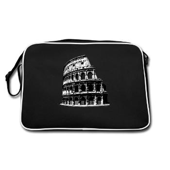 Colosseum in Rome | Colosseum in Rome - Retro Bag - black/white - Back