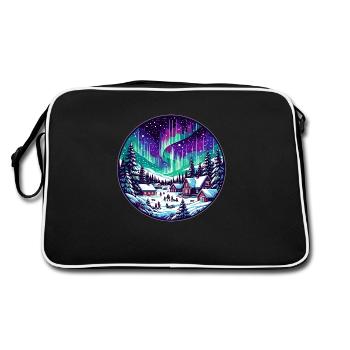 Mystical Northern Lights - Retro Bag - black/white - Back