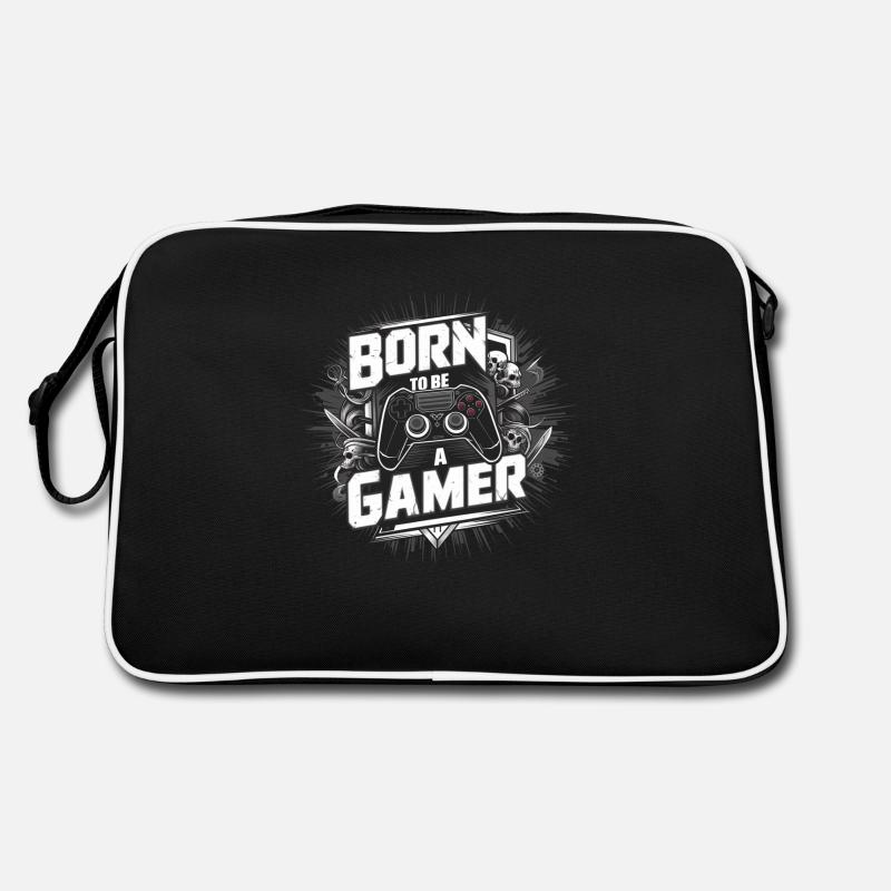 Geboren, um ein Gamer zu sein Retro Tasche
