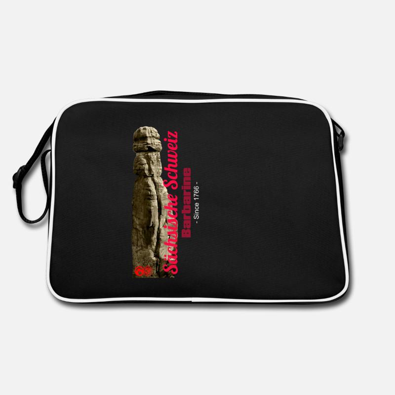 Sächsische Schweiz - Barbarine - Retro Tasche - Schwarz/Weiß