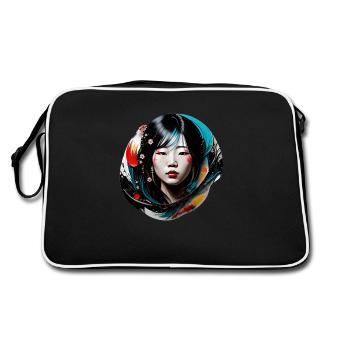 Japonais - Sac Retro - noir/blanc - Dos