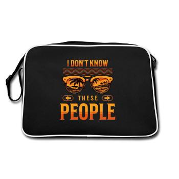 Je ne sais pas ces gens Voyage en famille Mode Vacay - Sac Retro - noir/blanc - Dos