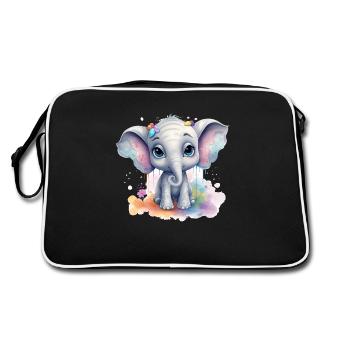 Mignon bébé éléphant cadeau enfants mode enfants - Sac Retro - noir/blanc - Dos