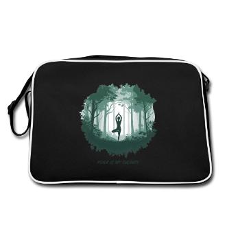 Le yoga est ma thérapie – Yoga & Meditation Forest - Sac Retro - noir/blanc - Dos