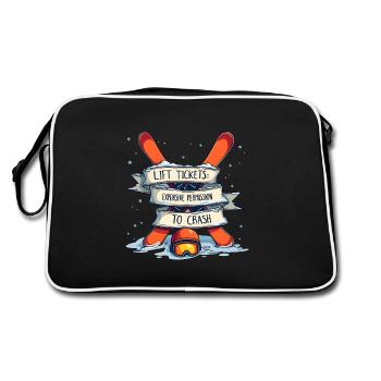 Billets de remontées mécaniques – ski et plaisir sur les pistes - Sac Retro - noir/blanc - Dos