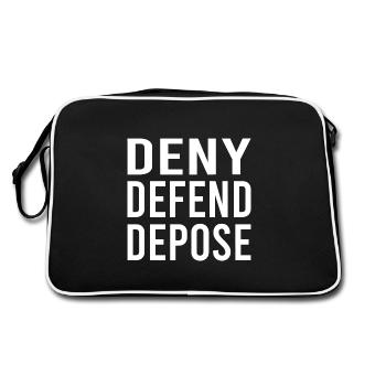 Deny Defend Depose - Retro Bag - black/white - Back