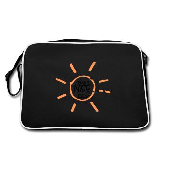 Have a nice day - sunshine - Retro Bag - black/white - Back