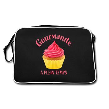 gourmande a plein temps - Sac Retro - noir/blanc - Dos