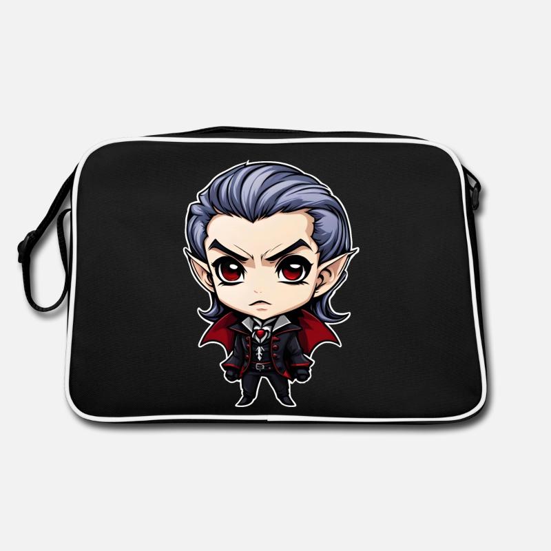 Ein Chibi-Vampir Retro Tasche