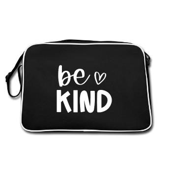 Be Kind Conception de message positif - Sac Retro - noir/blanc - Dos
