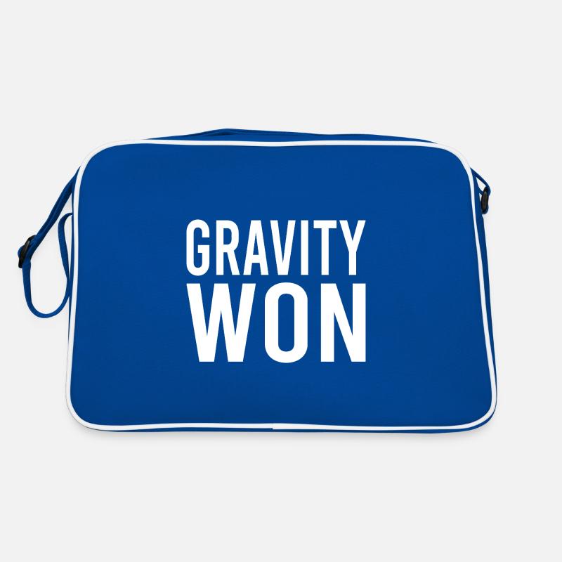 Gravity Won Bold Statement Humor Tee Retro Bag