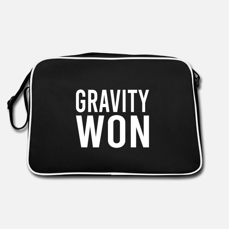 Gravity Won Bold Statement Humor Tee Retro Bag