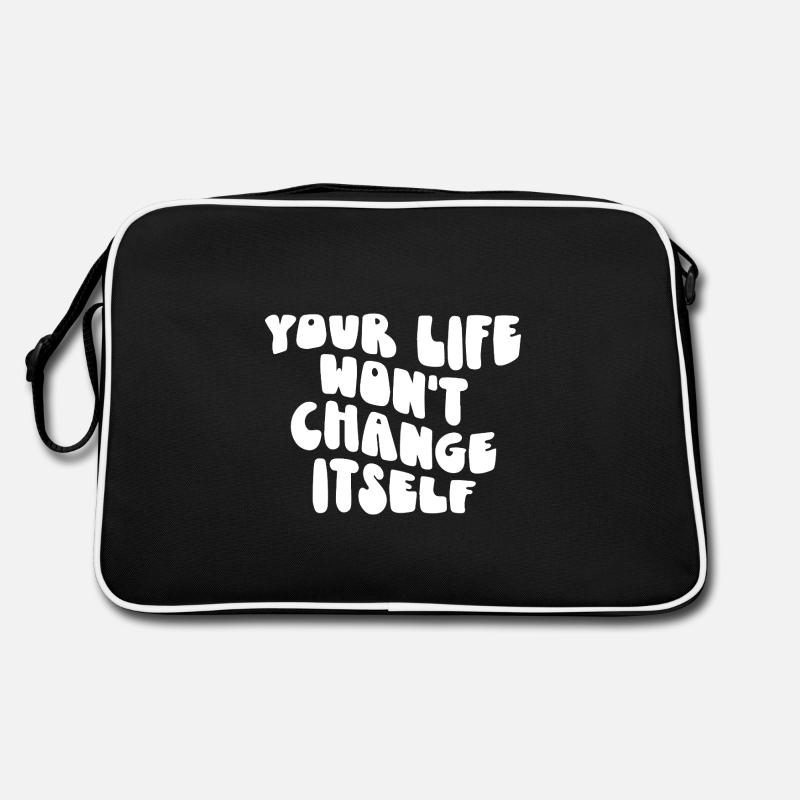 Votre vie ne changera pas d’elle-même Citation de motivation Sac Retro