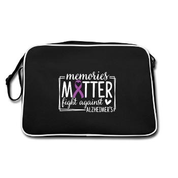 Memories Matter Kampf gegen Alzheimer - Retro Tasche - Schwarz/Weiß - Hinten