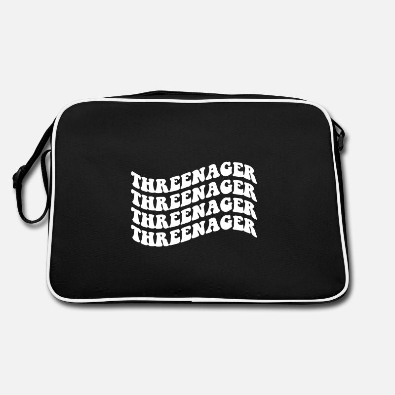 Threenager Toddler Troisième Trois ans Fun Sac Retro