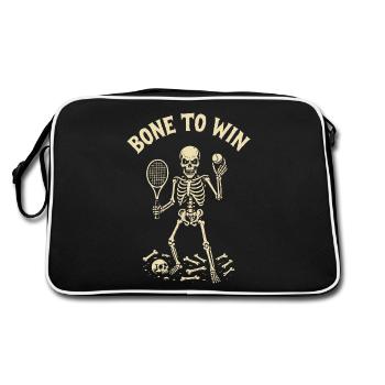Chemise de tennis Bone To Win Skeleton Drôle - Sac Retro - noir/blanc - Dos