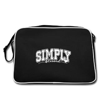 Bénissez simplement Inspirant Reconnaissant Positif - Sac Retro - noir/blanc - Dos