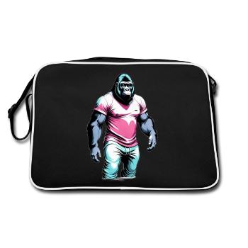 Gorille Cool - Sac Retro - noir/blanc - Dos