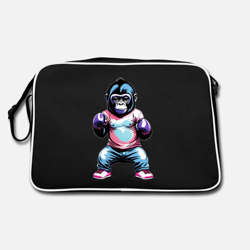 Bébé Gorille Boxeur Sac Retro