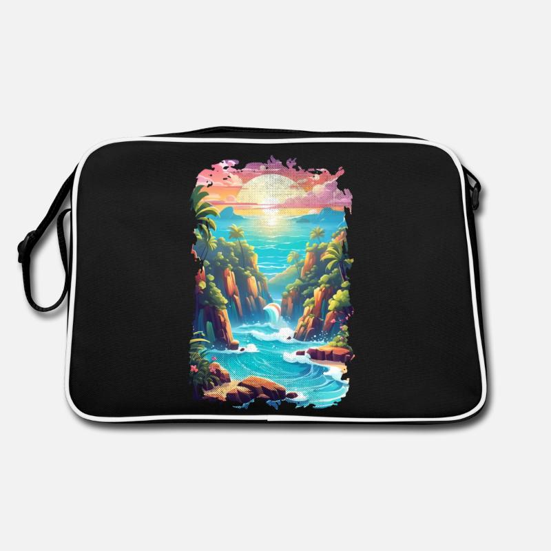 plage vacances soleil mer Sac Retro