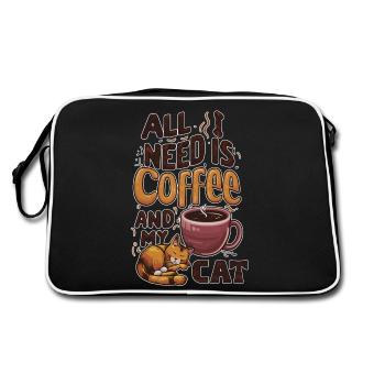 café et chat pour une bonne journée - Sac Retro - noir/blanc - Dos