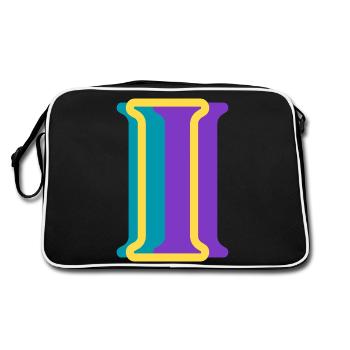 Lettre i multicolore - Sac Retro - noir/blanc - Dos