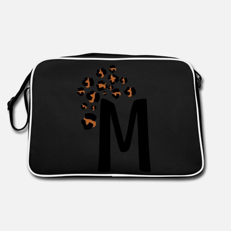 Letter M Leopard Patterns Retro Bag