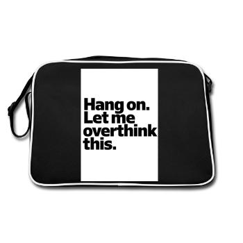 Hang on. Let me overthink this - Sac Retro - noir/blanc - Dos
