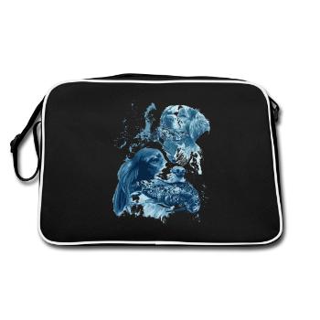 Chasse Chasseur chien de chasse - Sac Retro - noir/blanc - Dos
