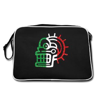 Symbole aztèque Maya mexicain Drapeau mexicain ancien - Sac Retro - noir/blanc - Dos