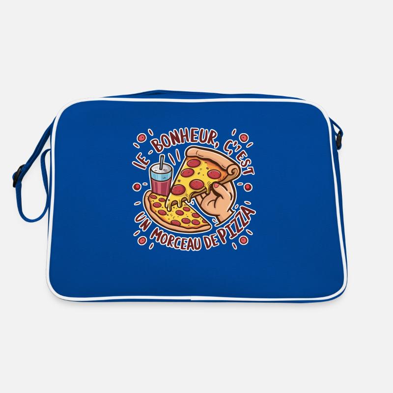 Glück ist Pizza Retro Tasche