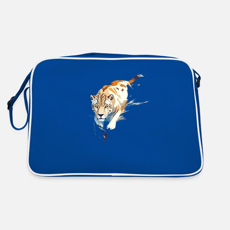 Leopard Vektor Kunst mit lebendiger Illustration Retro Tasche