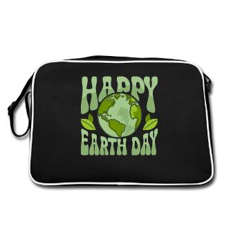 Bonne Journée de la Terre Planète Environnementale - Sac Retro - noir/blanc - Dos