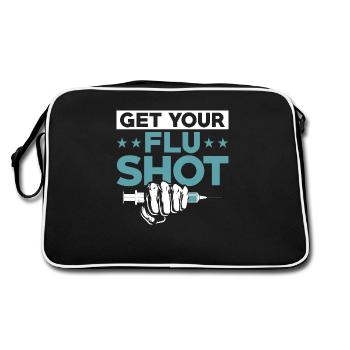 Faites-vous vacciner contre la grippe Aidant aidant - Sac Retro - noir/blanc - Dos