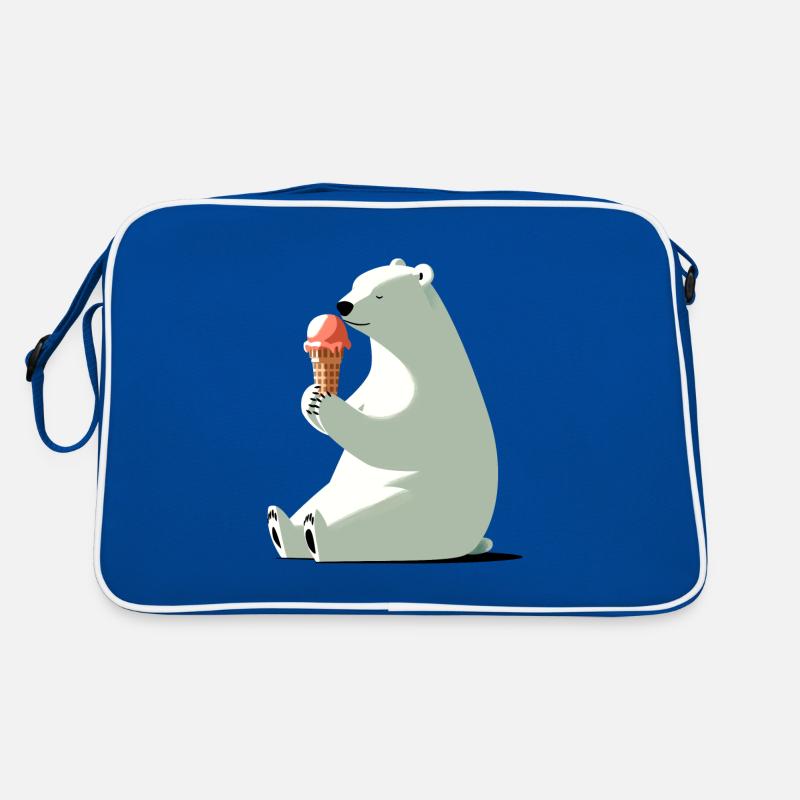 Eisbär mit Eis Retro Tasche