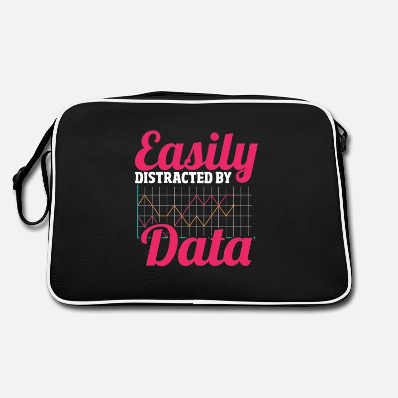 Analyst Datenerfassung Dateningenieur Daten - Retro Tasche - Schwarz/Weiß