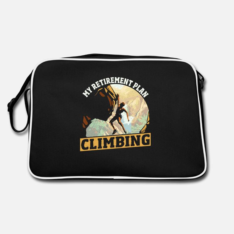 Wandkletterer Felsklettern Altersvorsorge Klettern Retro Tasche