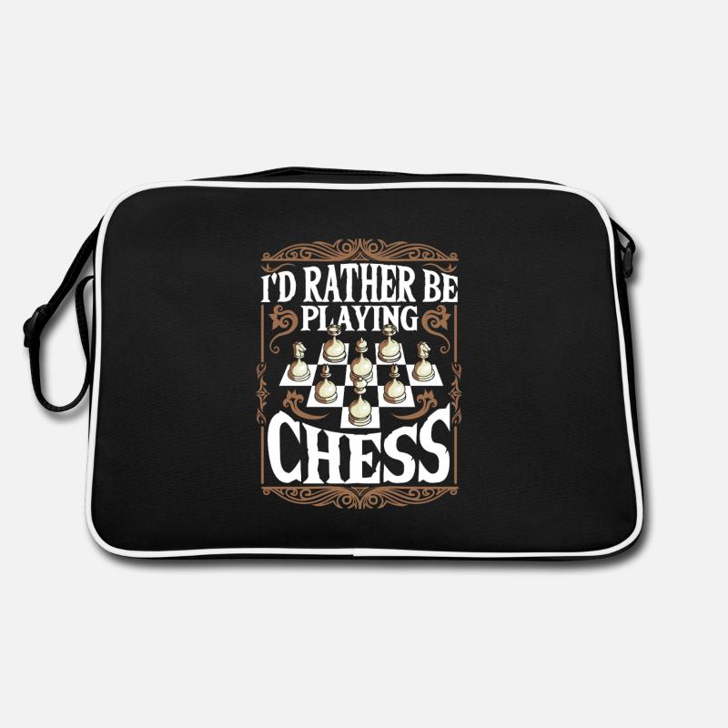 Identifiant du club d’échecs Préférez jouer aux échecs Sac Retro