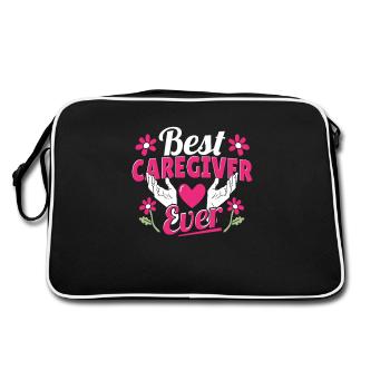 Persönliche Assistentin Für Pflegepersonen - Retro Tasche - Schwarz/Weiß - Hinten