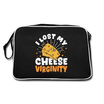 Cheese Mozzarella Cheese Cheddar Cheese Lovers - Retro Bag - black/white - Back