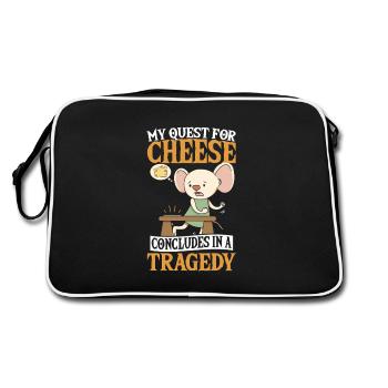 Fromage bleu Brie Ma recherche de fromage - Sac Retro - noir/blanc - Dos