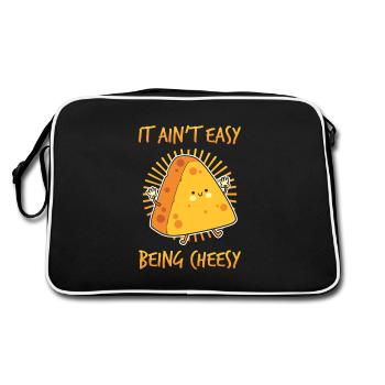 Fromage Il n’est pas facile d’être ringard. - Sac Retro - noir/blanc - Dos