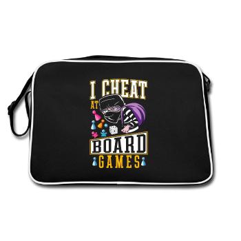 Play Dirty Game Night I Cheat at Board Games - Retro Bag - black/white - Back