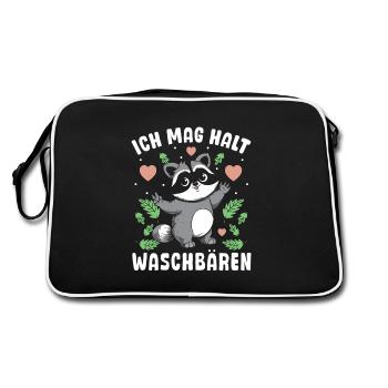 Voleur urbain : j’aime les ratons laveurs - Sac Retro - noir/blanc - Dos