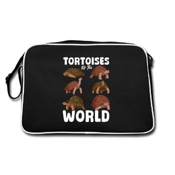 Turtle species turtle turtles of the world - Retro Bag - black/white - Back