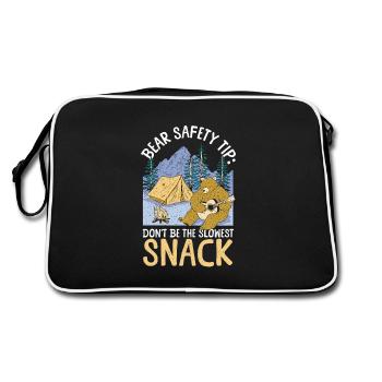 Camping Bear Attack Tip Randonnée Camper - Sac Retro - noir/blanc - Dos