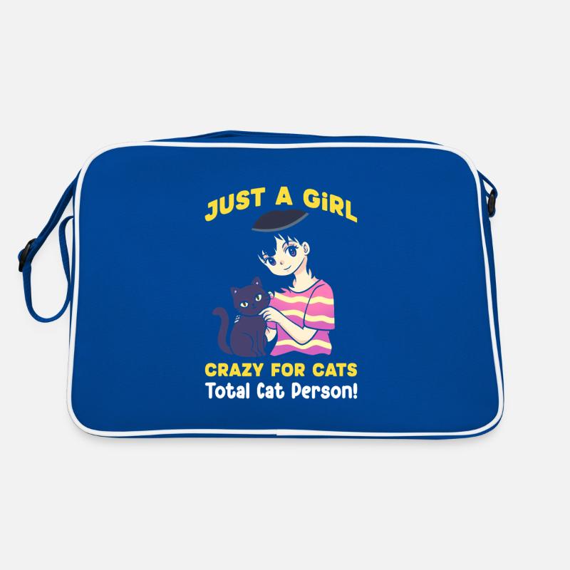 Nur Mädchen, Das Katzen Geschenke Liebt Retro Tasche